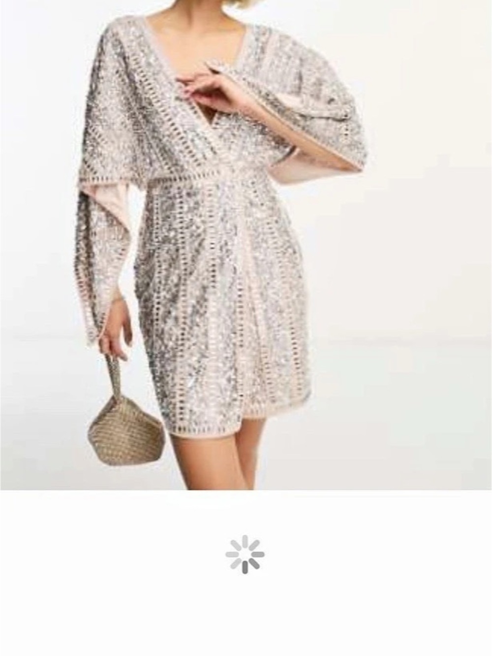 MISFITS Sequin Mini Dress in Gold & Pink NWT